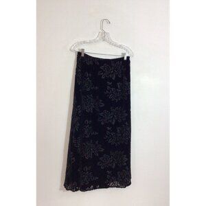 Jones NY Vintage Velvet Burnout Maxi Skirt Womens 10